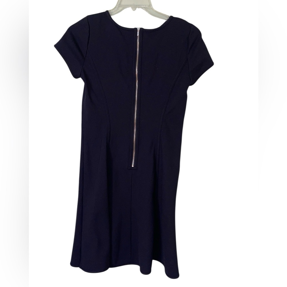 Ann Taylor little black body corp dress W/flared skirt & mesh shoulders. Size 6 - Picture 5 of 8